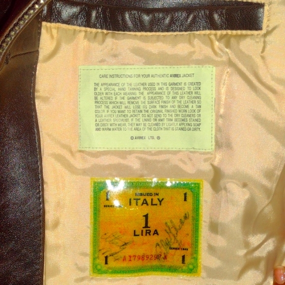 Avirex Bomber Jacket Men's Authentic Type A-2 Leather Flight Jacket Size Small - Picture 6 of 14